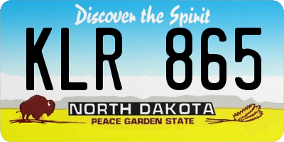 ND license plate KLR865