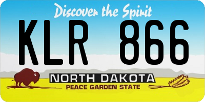 ND license plate KLR866