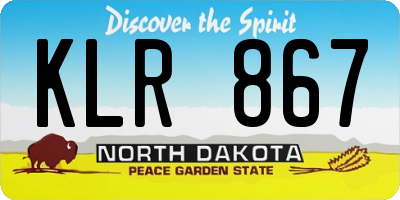 ND license plate KLR867