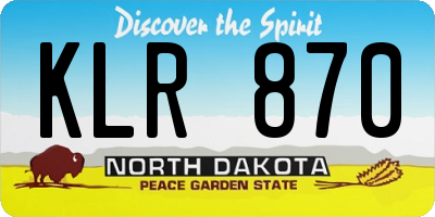 ND license plate KLR870