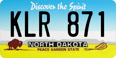 ND license plate KLR871