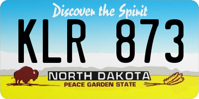 ND license plate KLR873