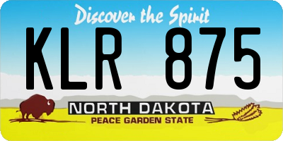 ND license plate KLR875