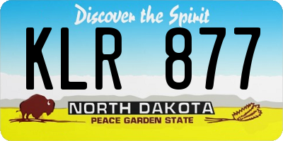 ND license plate KLR877