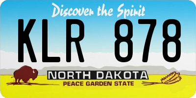 ND license plate KLR878