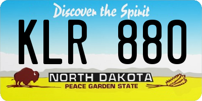 ND license plate KLR880
