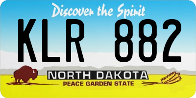 ND license plate KLR882
