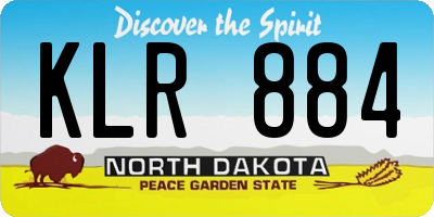 ND license plate KLR884