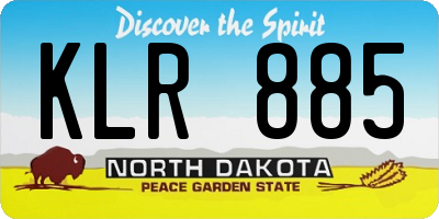 ND license plate KLR885