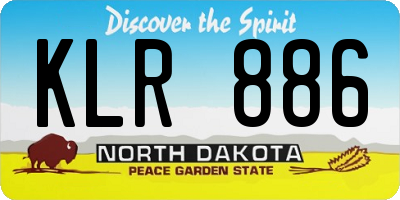 ND license plate KLR886