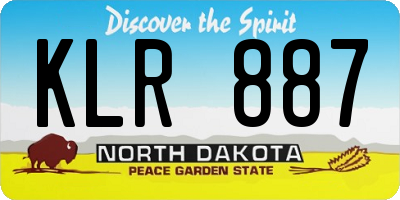 ND license plate KLR887
