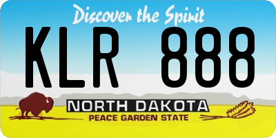 ND license plate KLR888