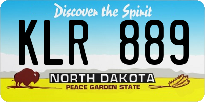 ND license plate KLR889