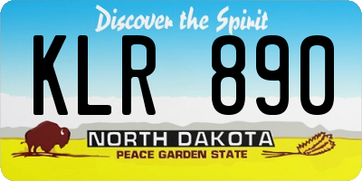 ND license plate KLR890