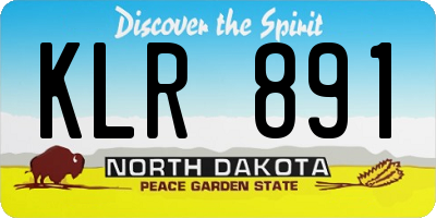 ND license plate KLR891