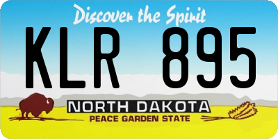 ND license plate KLR895