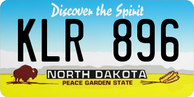 ND license plate KLR896