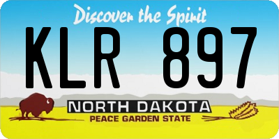 ND license plate KLR897