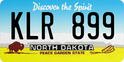 ND license plate KLR899