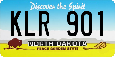 ND license plate KLR901