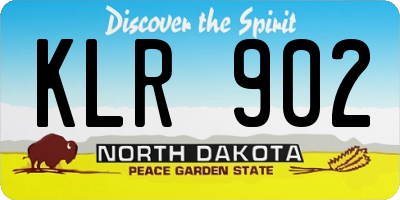 ND license plate KLR902