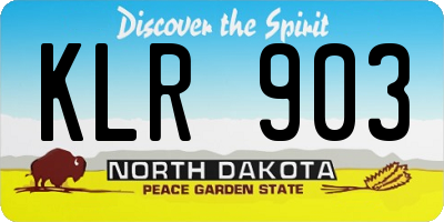 ND license plate KLR903