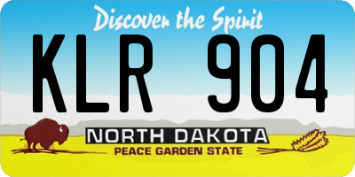 ND license plate KLR904