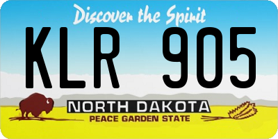 ND license plate KLR905