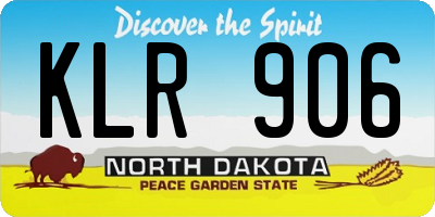 ND license plate KLR906
