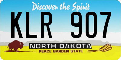 ND license plate KLR907