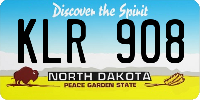 ND license plate KLR908