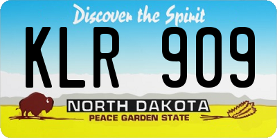 ND license plate KLR909