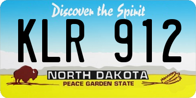 ND license plate KLR912