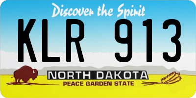 ND license plate KLR913