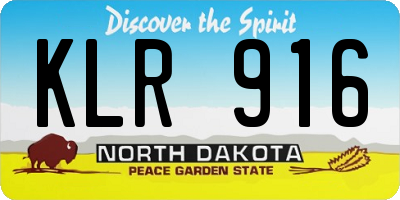 ND license plate KLR916
