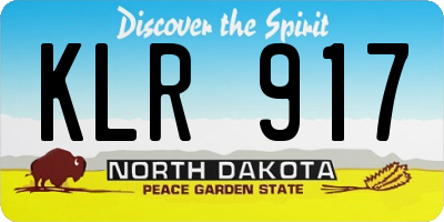 ND license plate KLR917