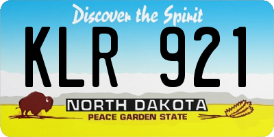 ND license plate KLR921