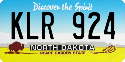 ND license plate KLR924