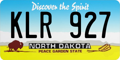 ND license plate KLR927