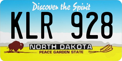 ND license plate KLR928