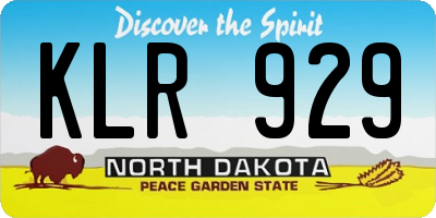 ND license plate KLR929