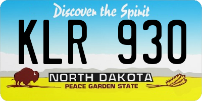ND license plate KLR930