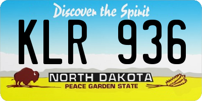 ND license plate KLR936