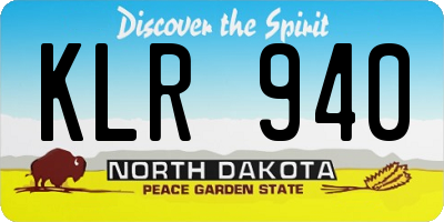 ND license plate KLR940