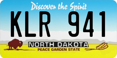 ND license plate KLR941