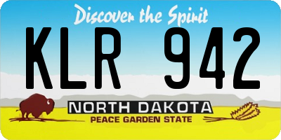 ND license plate KLR942