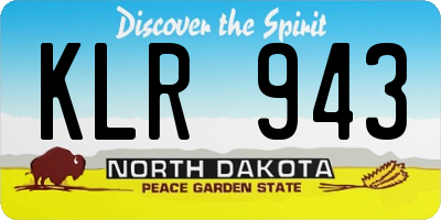 ND license plate KLR943