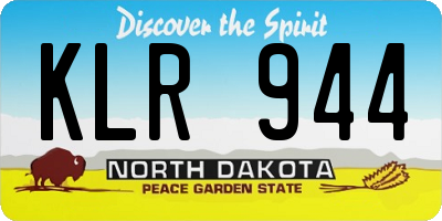 ND license plate KLR944