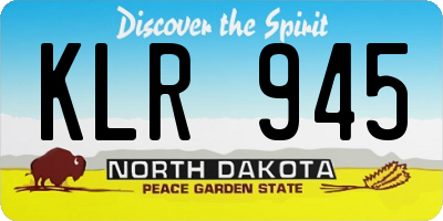 ND license plate KLR945