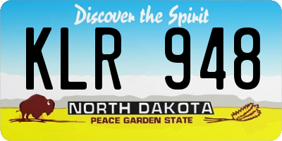 ND license plate KLR948